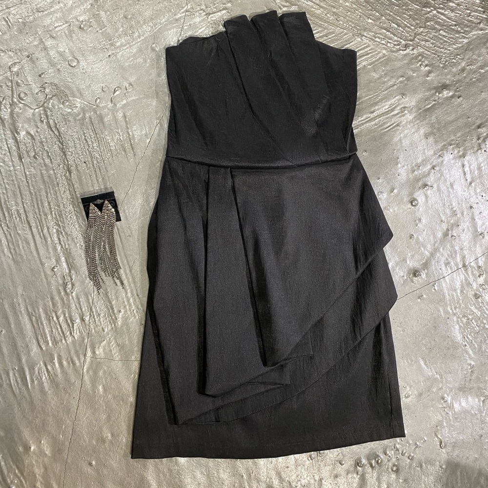 Fab’rik short formal dress / Silver dangle earrings